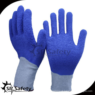 SRSAFETY Luva de latex resistente ao corte de látex azul de calibre 13 com nível 5